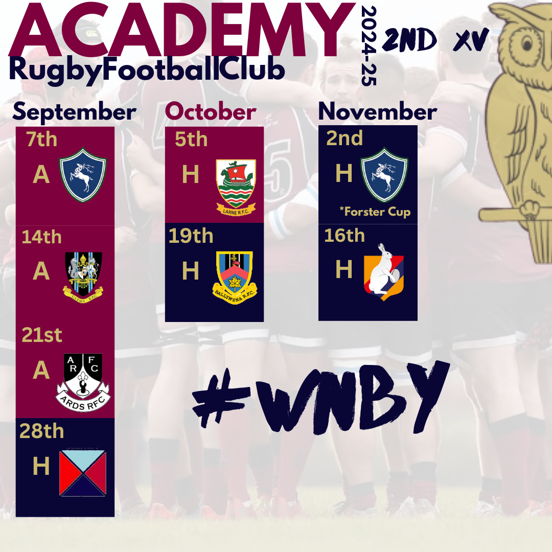 Senior Fixtures 2024-25 – Academy Rugby Football Club
